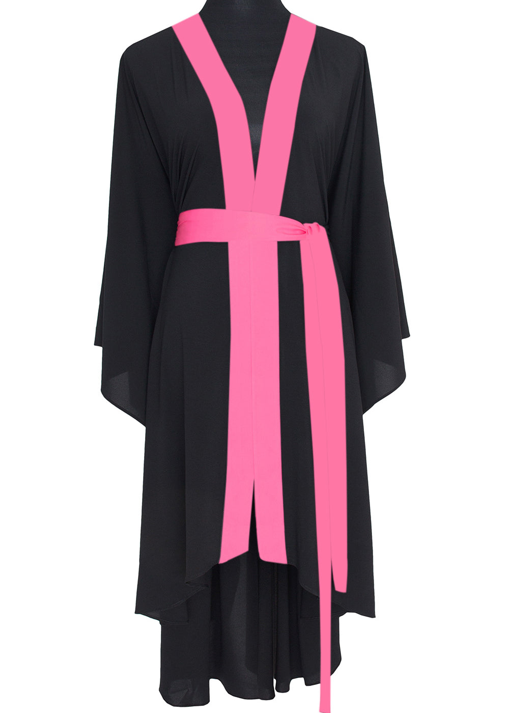 Monochrome - Black Kimono Wings (Neon Pink)