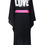 Monochrome - Black Kimono Love (Neon Pink)