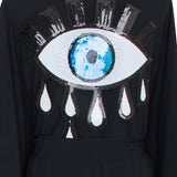 Monochrome - Black Kimono Evil Eye (Black)