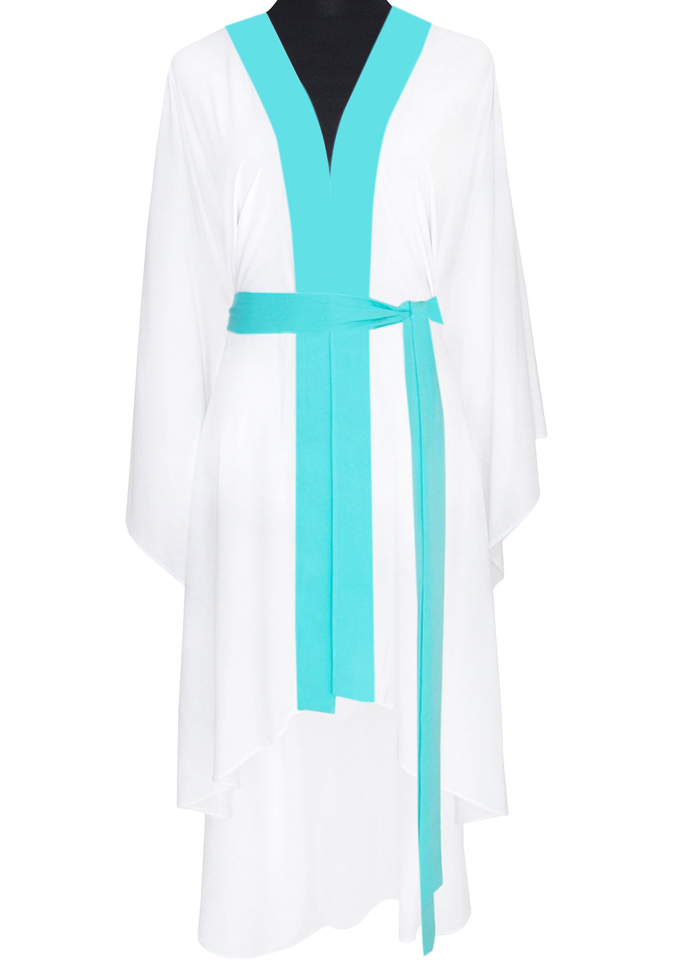 Monochrome - White Kimono Wings (Turquoise)