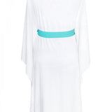 Monochrome - White Kimono (Turquoise)