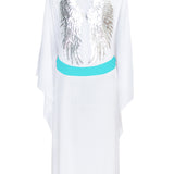 Monochrome - White Kimono Wings (Turquoise)