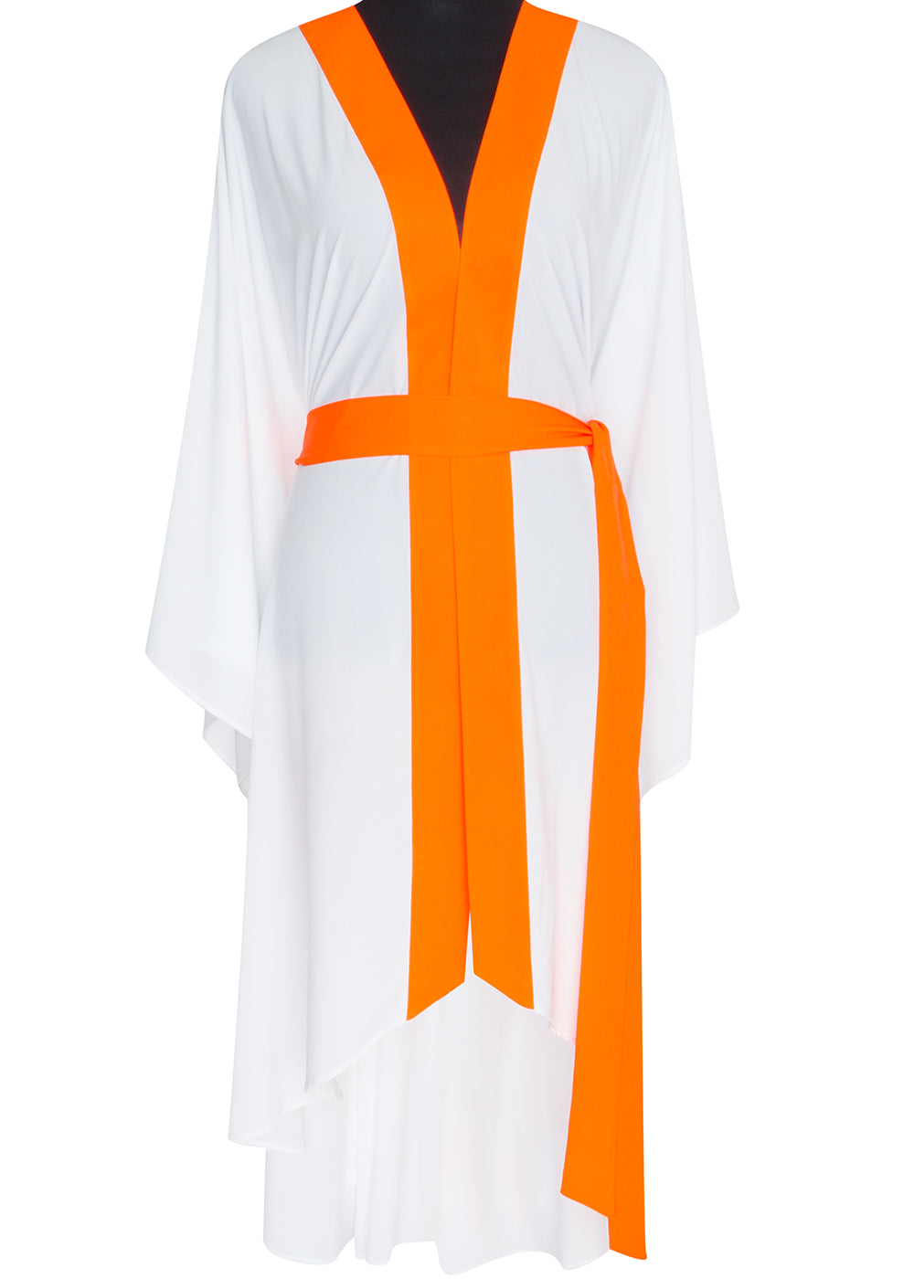 Monochrome - White Kimono Wings (Neon Orange)