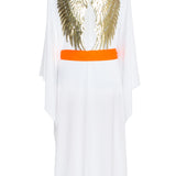 Monochrome - White Kimono Wings (Neon Orange)