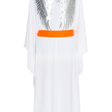 Monochrome - White Kimono Wings (Neon Orange)