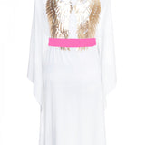 Monochrome - White Kimono Wings (Neon Pink)