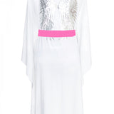 Monochrome - White Kimono Wings (Neon Pink)