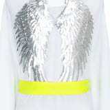 Monochrome - White Kimono Wings (Neon Yellow)