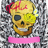 Tulum – Feathers Kimono Skull (Neon Pink)