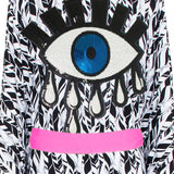 Tulum – Feathers Kimono Evil Eye (Neon Pink)