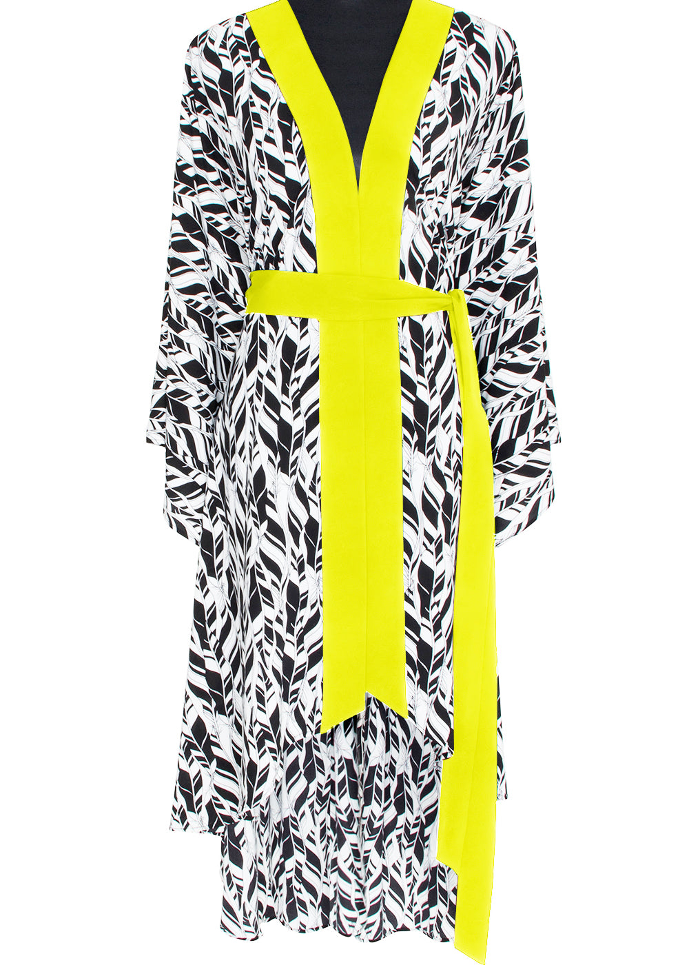 Tulum – Feathers Kimono (Neon Yellow)