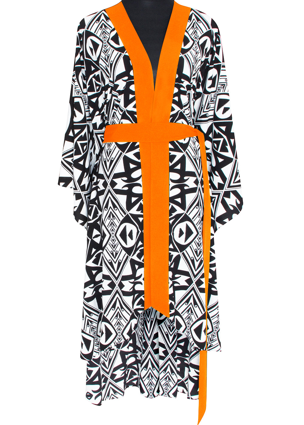 Tulum – Tribal Kimono (Neon Orange)