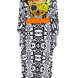 Tulum – Tribal Kimono Skull (Neon Orange)