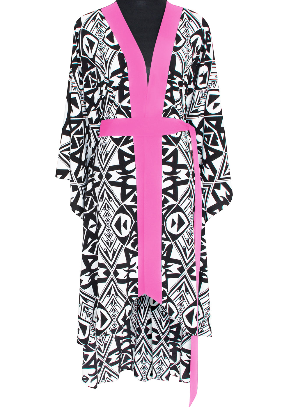 Tulum – Tribal Kimono (Neon Pink)