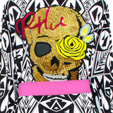 Tulum – Tribal Kimono Skull (Neon Pink)