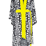 Tulum – Tribal Kimono Hamsa (Neon Yellow)