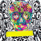 Tulum – Tribal Kimono Skull (Neon Yellow)