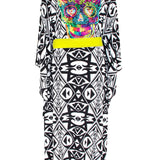 Tulum – Tribal Kimono Skull (Neon Yellow)