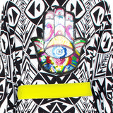 Tulum – Tribal Kimono Hamsa (Neon Yellow)