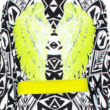 Tulum – Tribal Kimono Wings (Neon Yellow)