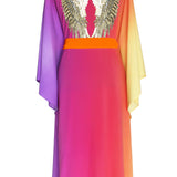 Monochrome Ombre - Love Kimono Wings (Neon Orange) - Long