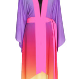 Monochrome Ombre - Love Kimono (Neon Pink) - Long