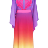 Monochrome Ombre - Love Kimono Wings (Neon Pink) - Long