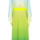 Monochrome Ombre - Freedom Kimono Butterfly (Neon Yellow) - Long