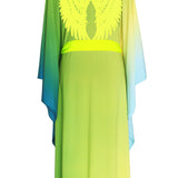 Monochrome Ombre - Freedom Kimono Wings (Neon Yellow) - Long