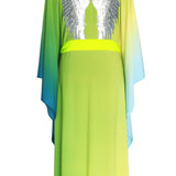 Monochrome Ombre - Freedom Kimono Wings (Neon Yellow) - Long