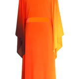 Monochrome Ombre - Fire Kimono (Neon Orange) - Long