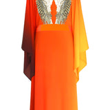 Monochrome Ombre - Fire Kimono Wings (Neon Orange) - Long