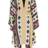 Boho - Pink Navajo Kimono (Beige)