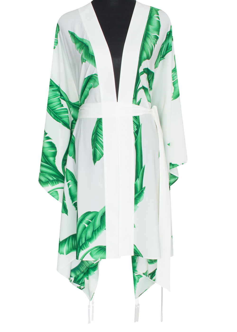 Jungle - White Palm Kimono (Off-White)