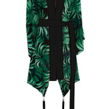 Jungle - Monstera Black / Green Kimono (Black)