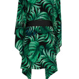 Jungle - Monstera Black / Green Kimono (Black)