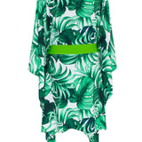 Jungle - Monstera White / Green Kimono (Neon Green)