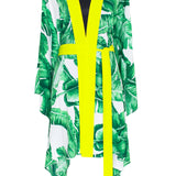 Jungle - Green Palm Kimono (Neon Yellow)