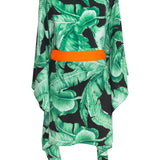 Jungle - Black Palm Kimono (Neon Orange)