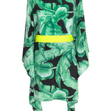 Jungle - Black Palm Kimono (Neon Yellow)