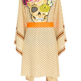 Desert - Sand Kimono Skull (Neon Orange)