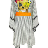 Desert - Tribe Kimono Skull (Neon Orange)