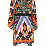 Tribal – Orange Apache Kimono Hamsa (Black)