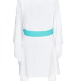 Monochrome - White Kimono (Turquoise)