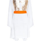 Monochrome - White Kimono Wings (Neon Orange)