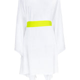 Monochrome - White Kimono (Neon Yellow)