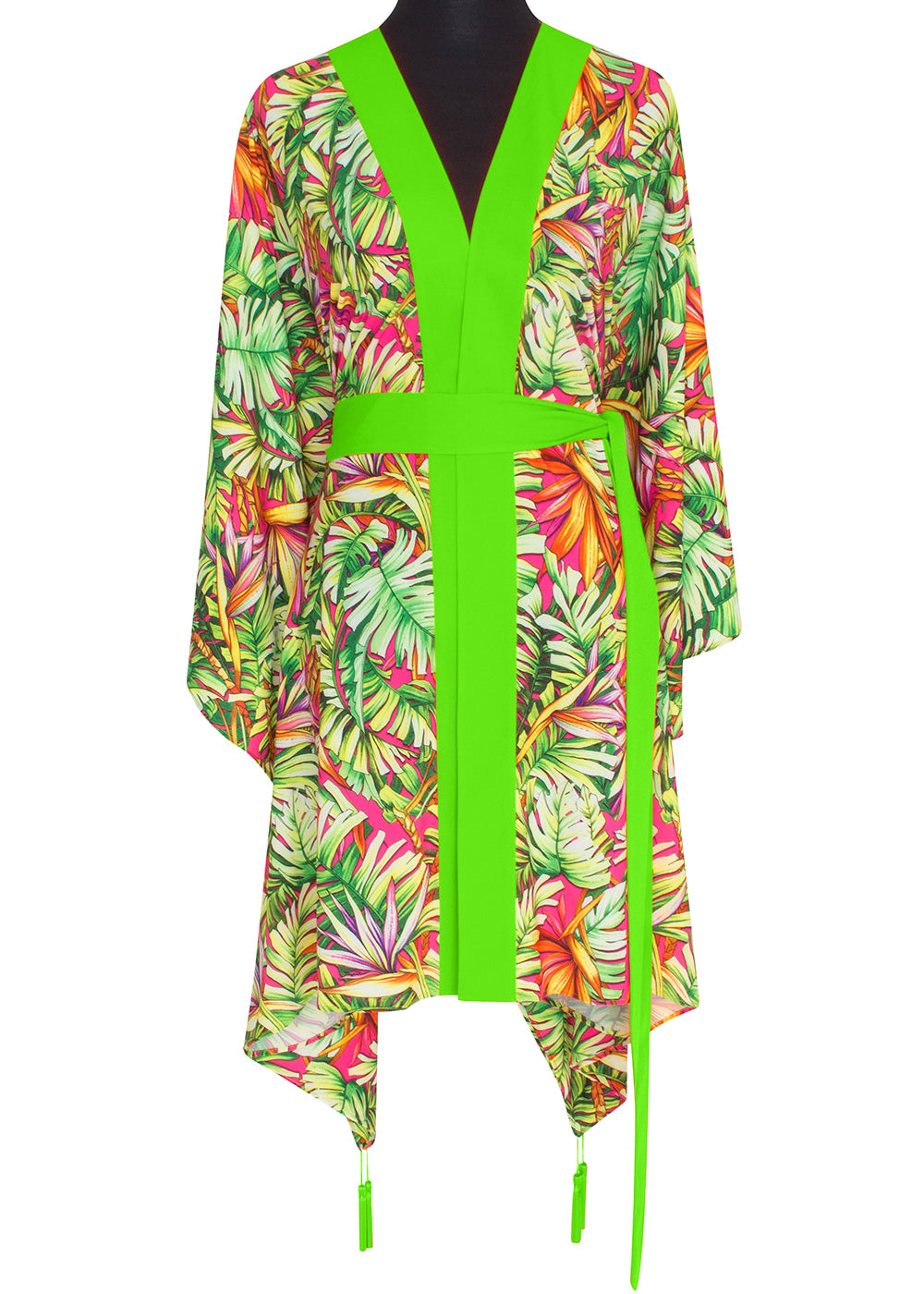 Tropics - Jungle Paradise Kimono (Neon Green)