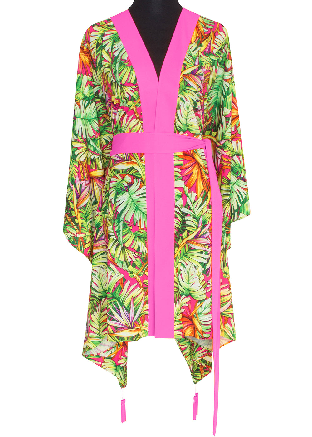 Tropics - Jungle Paradise Kimono (Neon Pink)