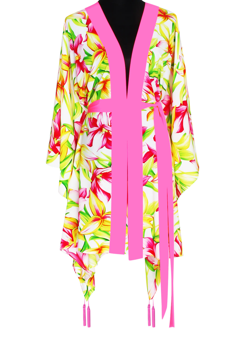 Euphoria – Floral Love Kimono (Neon Pink)