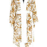 Tropics - Royal Brown Kimono (Off-White)